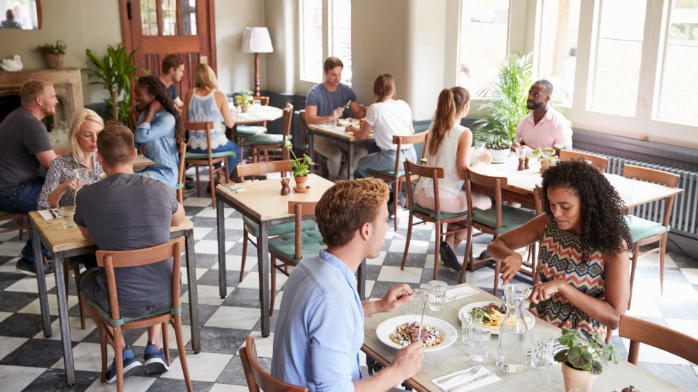 interior of busy restaurant