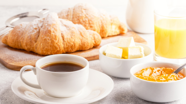 croissants and coffee