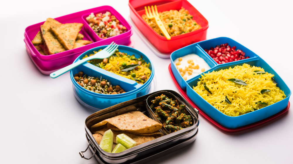 Variety of lunch boxes