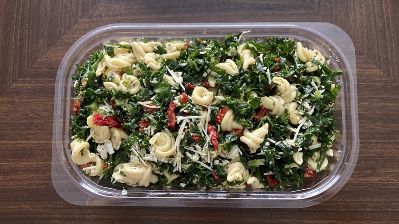 close up of kale pasta salad from sam's club