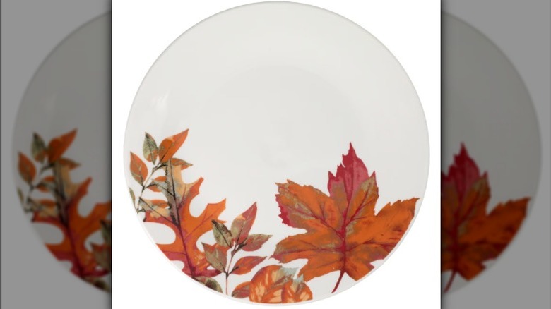 Royal Norfolk fall ceramic plate on white background