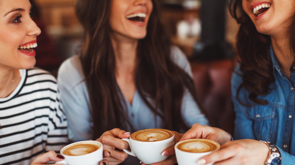Women enjoying coffee