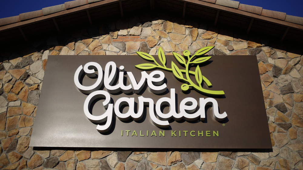 sunlit olive garden sign