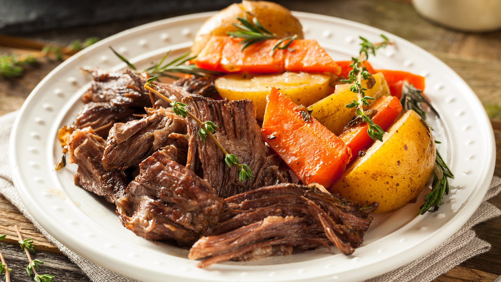 Pot Roast on a white plate