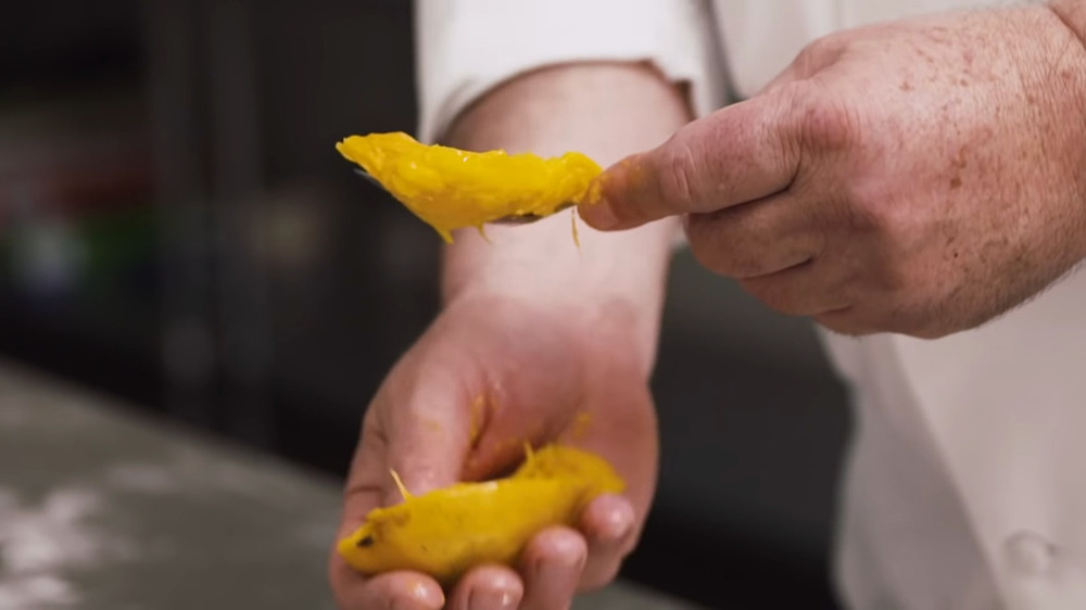 Mango cut the Prince Philip way
