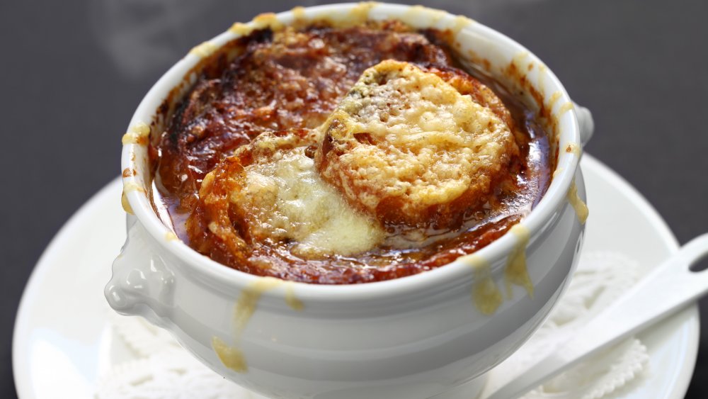 French onion soup in a bowl