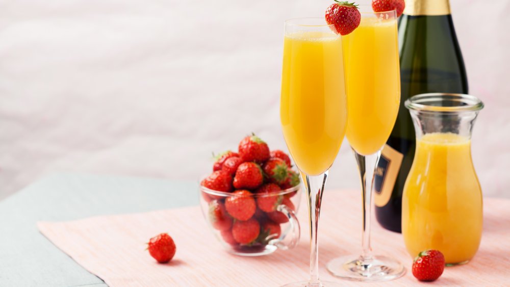 mimosa, champagne