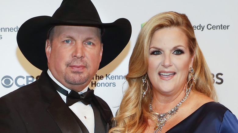 Trisha Yearwood and Garth Brooks close-up