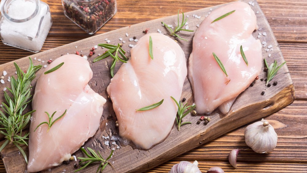 Raw chicken breast