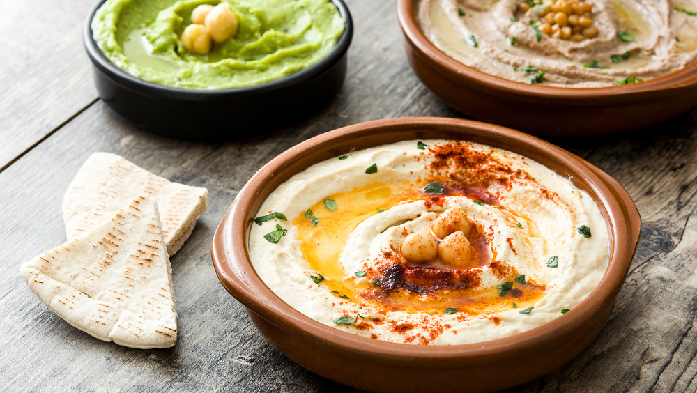 Bowls of hummus