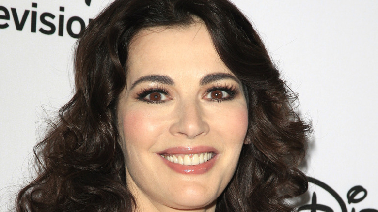 Nigella Lawson in lipstick