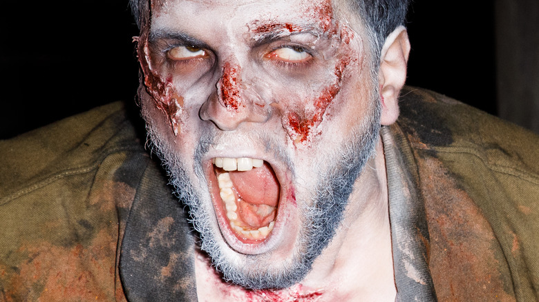 person in zombie makeup