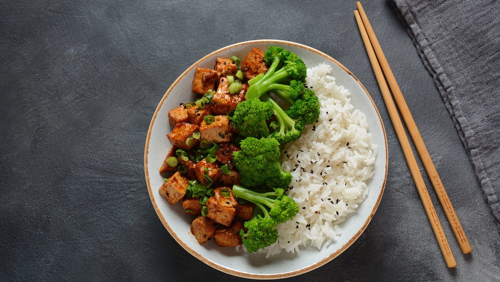 Crispy tofu broccoli