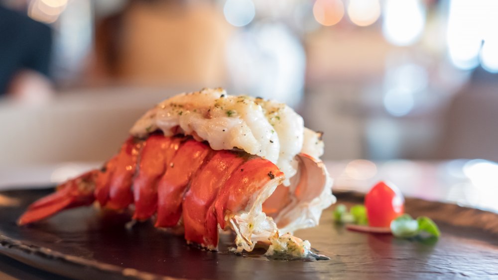 cooked lobster tail