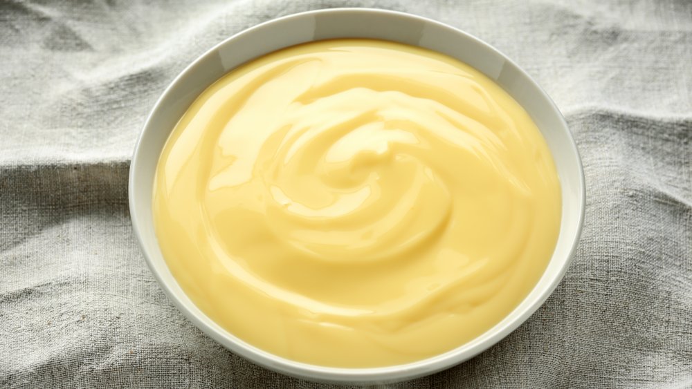 bowl of vanilla custard