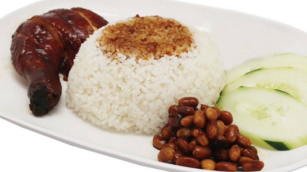chicken rice and soybeans