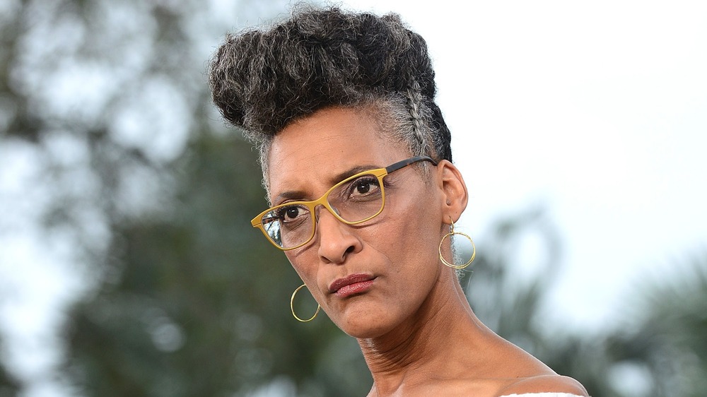 Chef Carla Hall wearing yellow glasses