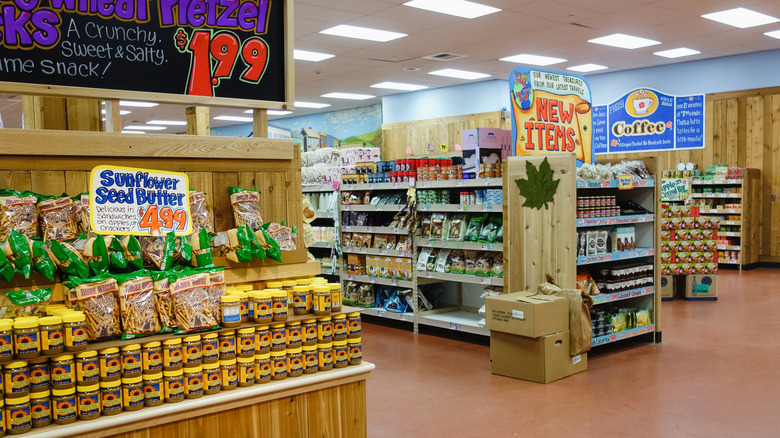 Interior shot of Trader Joe's aisles and products
