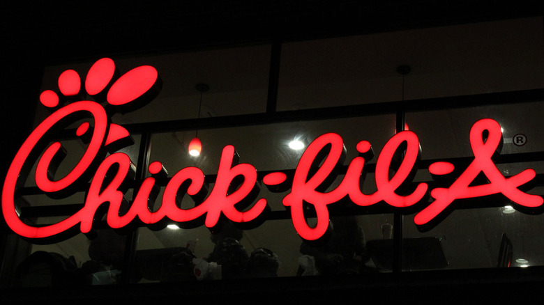 Chick-fil-A illuminated sign logo