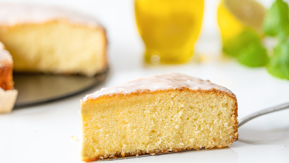 slice of olive oil cake