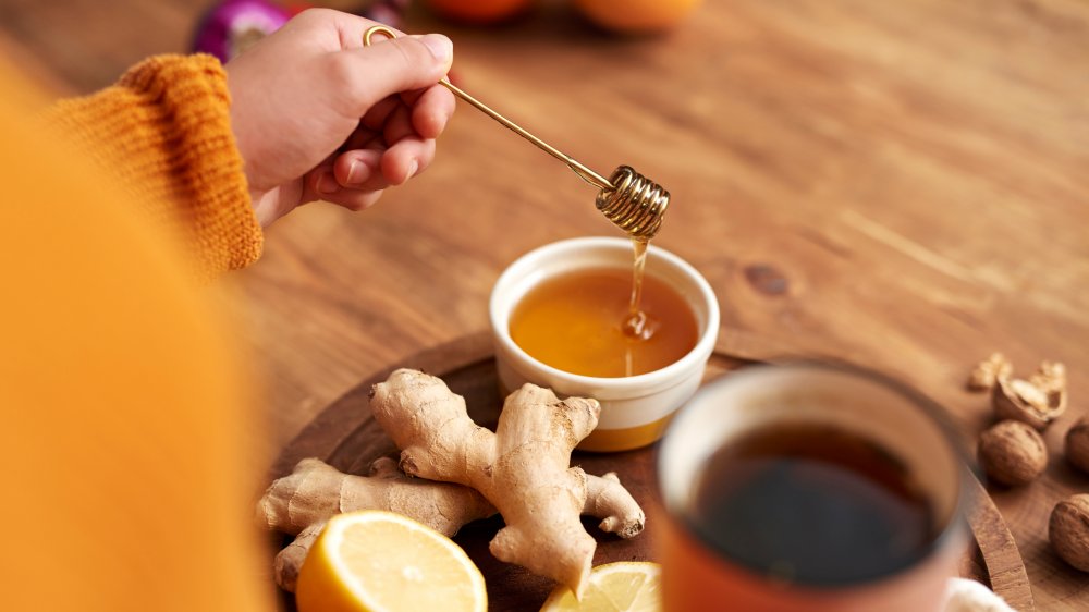 Honey, lemon, and ginger tea