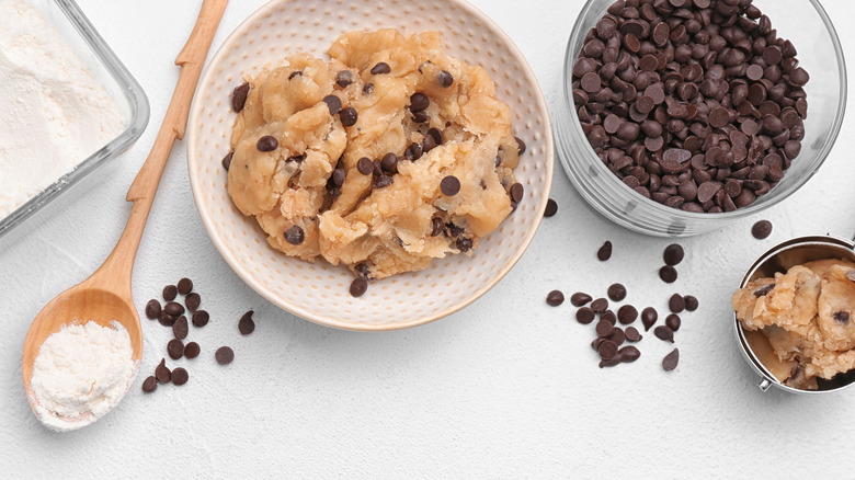 bowl of cookie dough