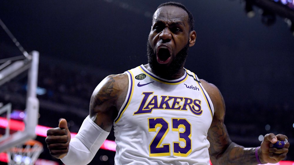 Lebron James in Lakers gear