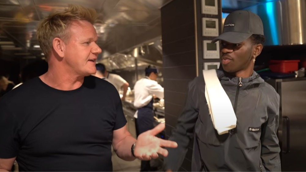 Lil Nas X and Gordon Ramsay in the kitchen