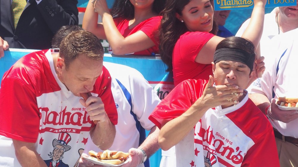 Matt Stonie Joey Chestnut Nathan's Hot Dog Contest