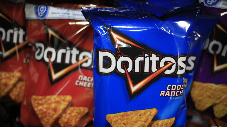 Doritos bags on shelf