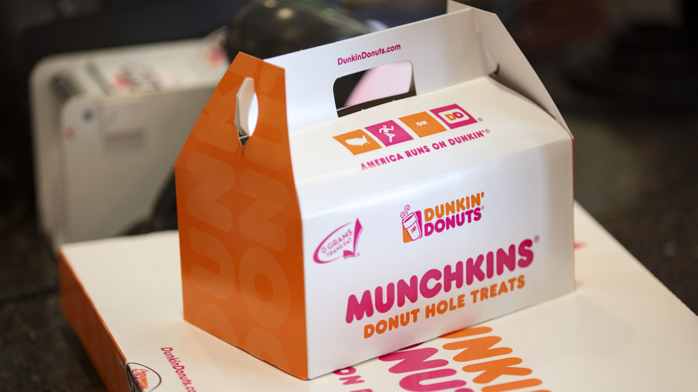 Box of Dunkin's Munchkins donut holes