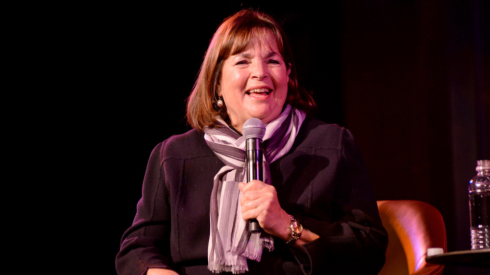 Ina Garten with a microphone