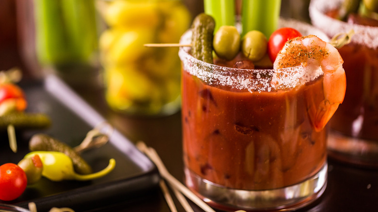 Bloody Mary in a small glass