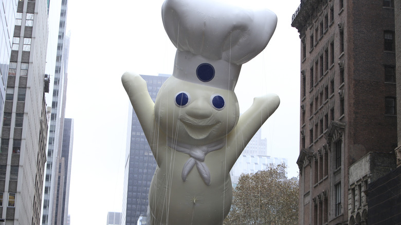 Pillsbury Doughboy balloon at Macy's Thanksgiving Day Parade