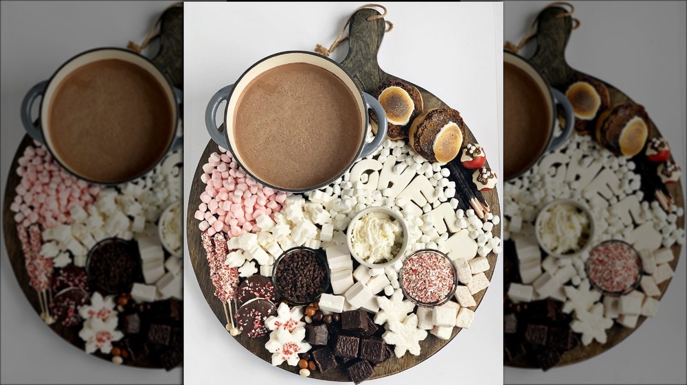 Festive hot chocolate board