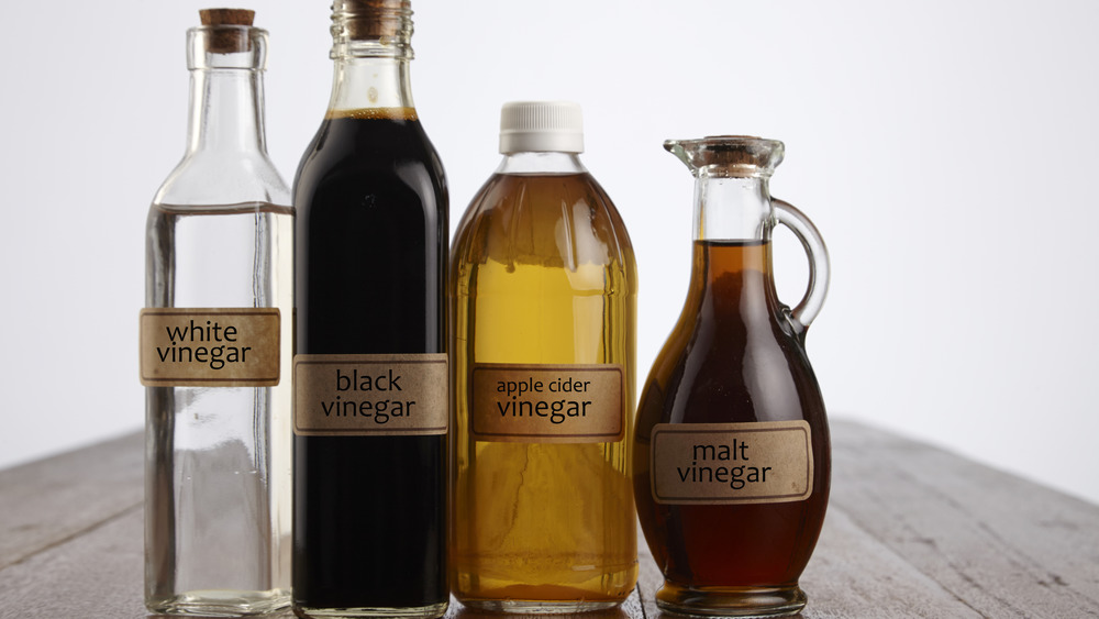 Bottles of vinegar