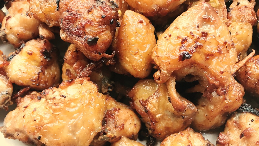 Fried poultry tailbones