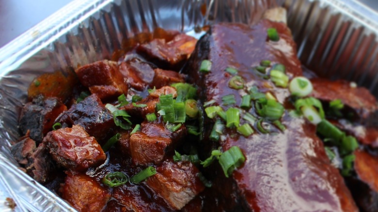 Close up of meat from John Mull's Road Kill Grill