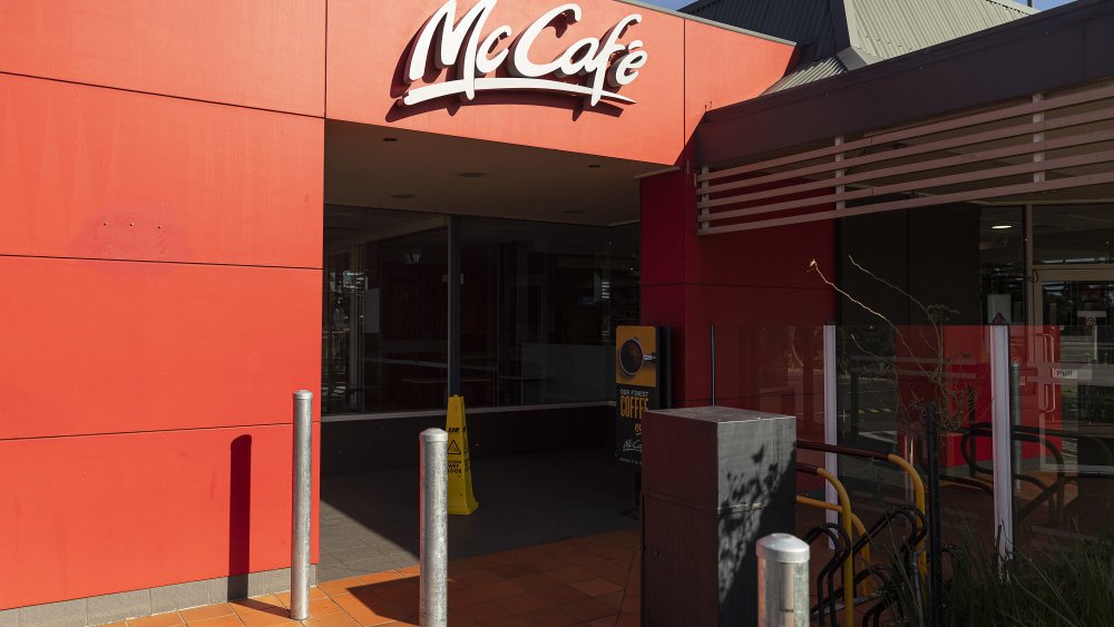 Australian McDonald's exterior with "McCafe" sign