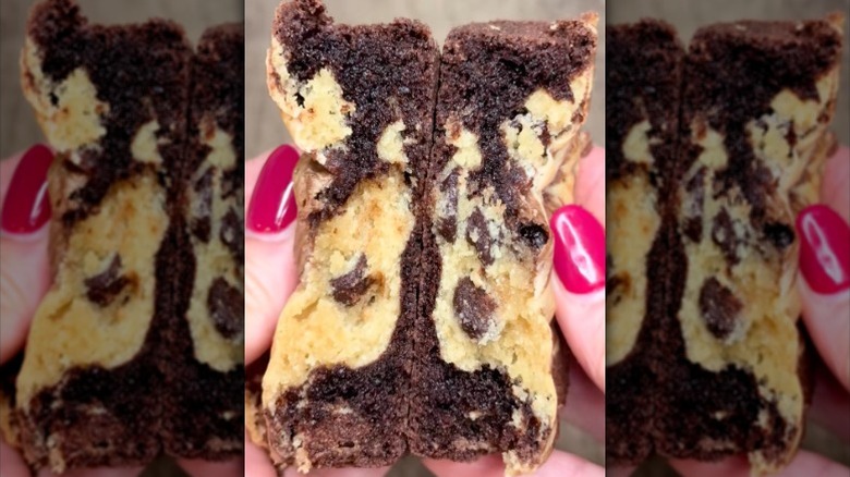 Sam's Club brookie split in half