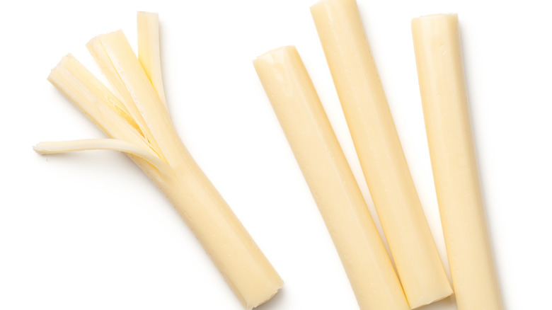 Four string cheese sticks