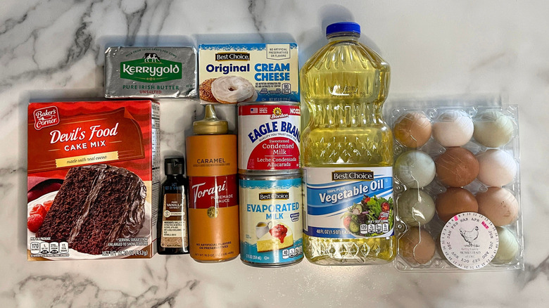 Ingredients for mini chocoflans