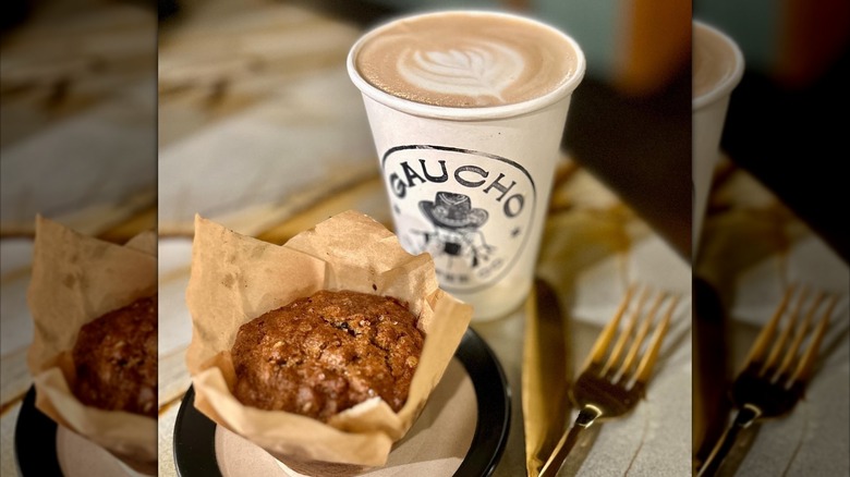 Coffee and muffin from Gaucho Coffee Co. in Cashmere, Washington
