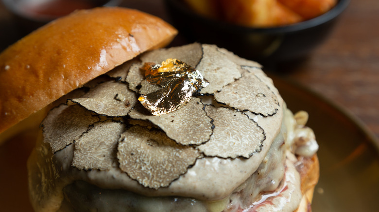 gold leaf and white truffle burger