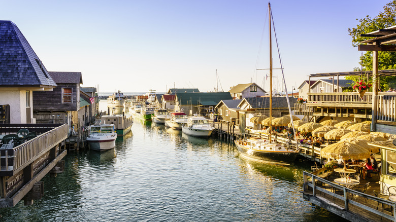 A canal in Leland, Michigan