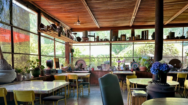 Interior of Brighter Side in Modesto, California.