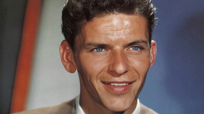 Closeup of a young Frank Sinatra
