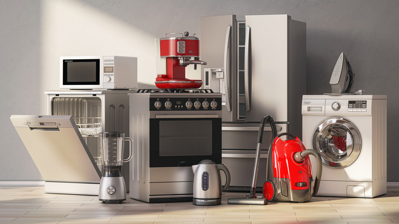 Various kitchen appliances
