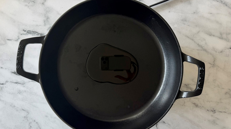 Oil in skillet