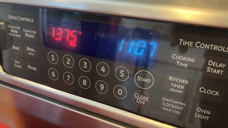 digital oven temperature display